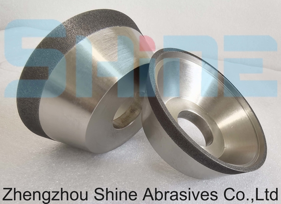 75mm 11V9 Resin Bond CBN / Diamond Grinding Wheel untuk grinding Alat CNC