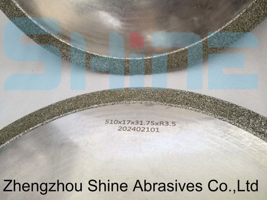 Blades gergaji pita mengasah roda berlapis berlian elektrolit Penggilingan nyata