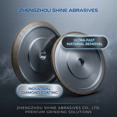 Roda Gerinda CBN Elektroplated 8 inci 203mm Wm 10/30 untuk Mengasah Gergaji Pita
