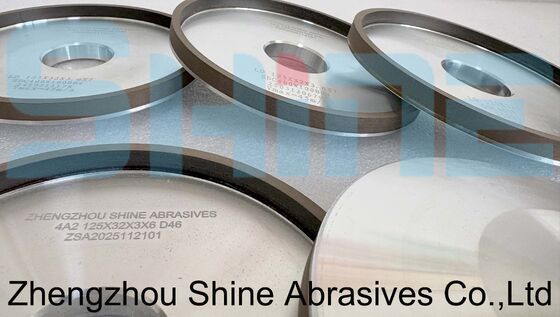 Roda Berlian Bentuk 4A2 untuk Penggilingan Atas Gigi Mata Gergaji Karbida Padat
