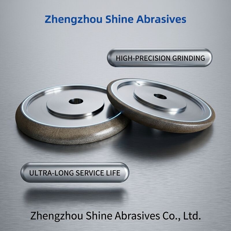 Roda Gerinda CBN Elektroplated 8 inci 203mm Wm 10/30 untuk Mengasah Gergaji Pita